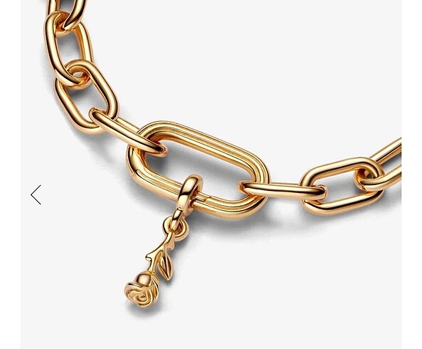 Pandora gold gül charm