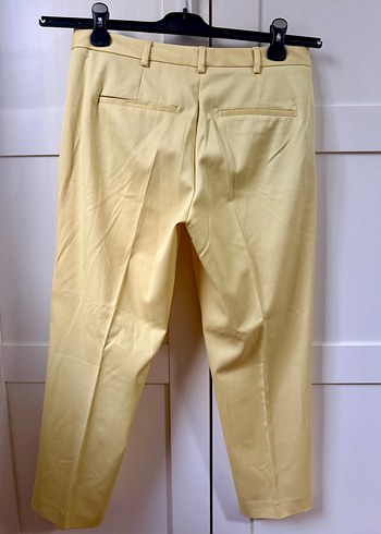 Mango Mango Sarı Midi Kumaş Kadın Pantolon