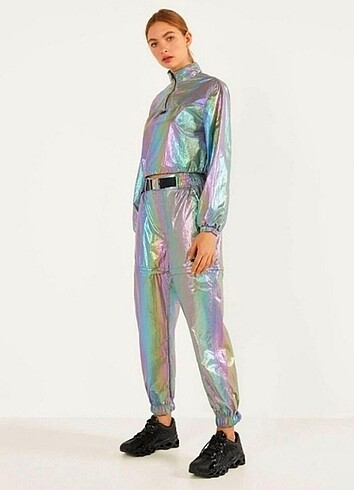 l Beden Glitch hologrom pantolon şort