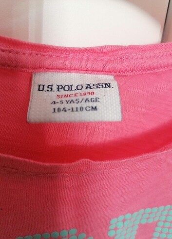 U.S Polo Assn. Polo 4/5 yaş kız çocuk Tişort 