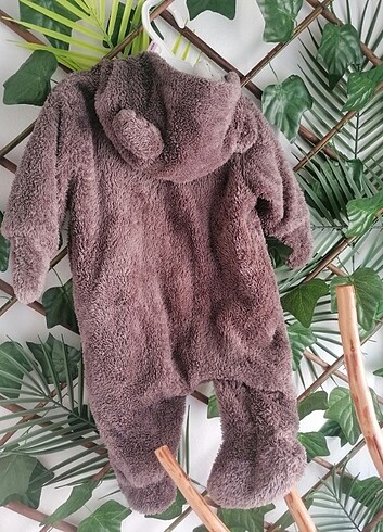 3 Ay Beden kahverengi Renk H&M peluş tulum