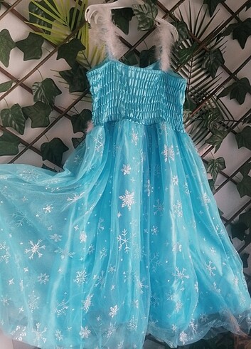 Diğer Elsa kız çocuk özel gün elbisesi