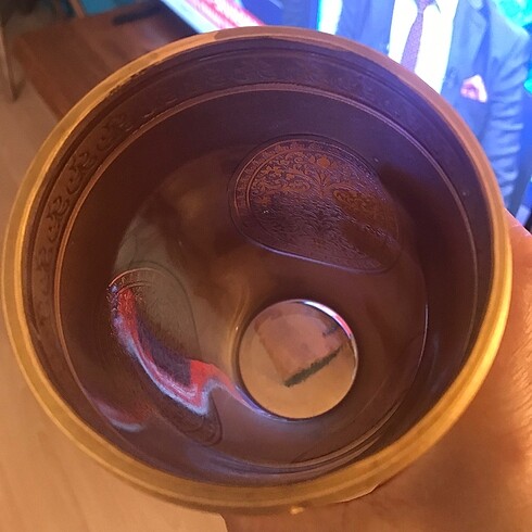 Beden Cam Kumlama Altın Kaplama Vazo
