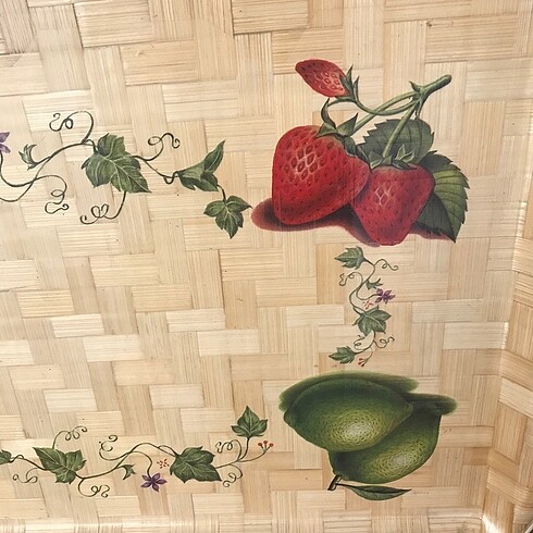 Beden Vintage Bambu Tepsi