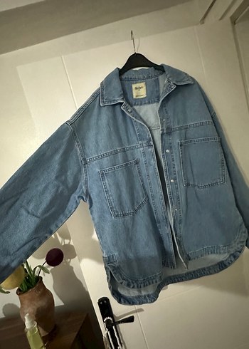 xl Beden Kadın Mavi Salaş Denim Ceket