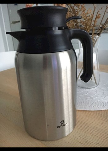 Emsan Gri Emisan inox Çelik Termos 2 litre
