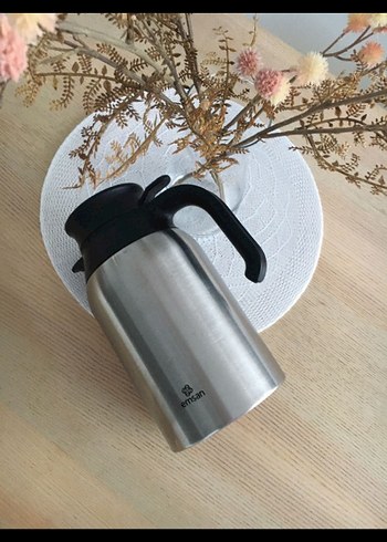 Gri Emisan inox Çelik Termos 2 litre