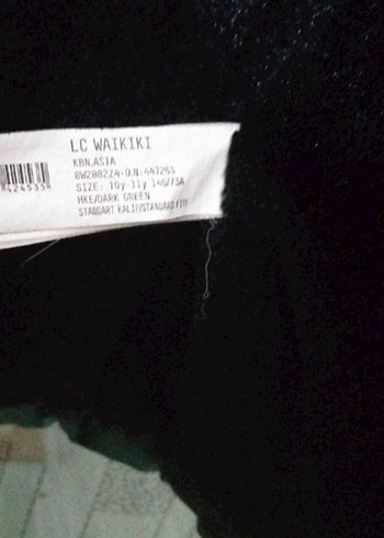 Koyu Yeşil Fermuarlı kız çocuk Kışlık Mont - Görsel 7