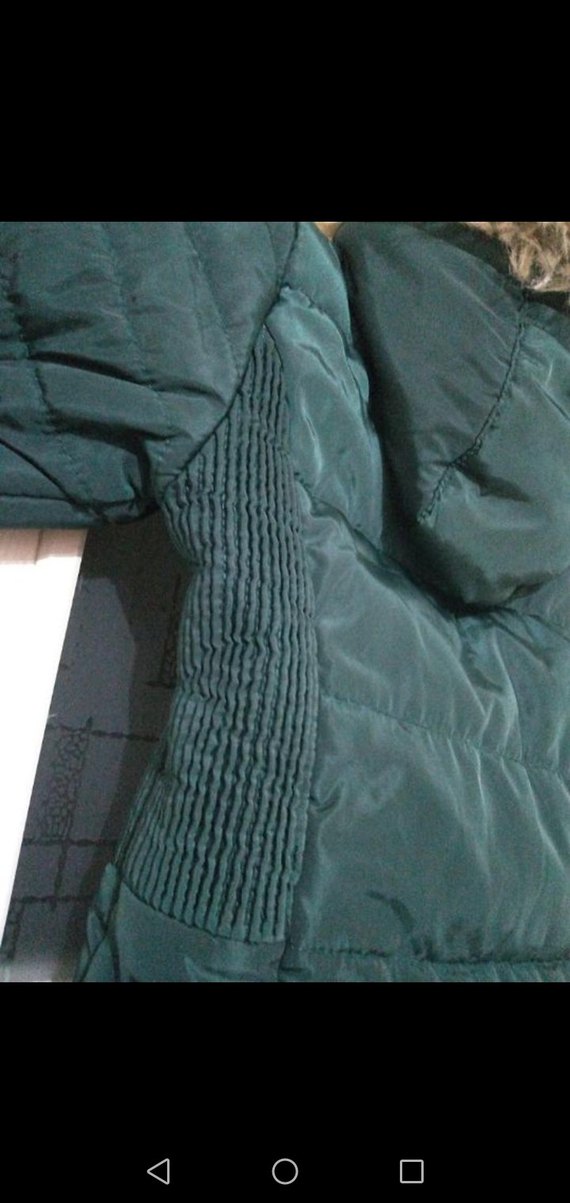 Koyu Yeşil Fermuarlı kız çocuk Kışlık Mont - Görsel 3