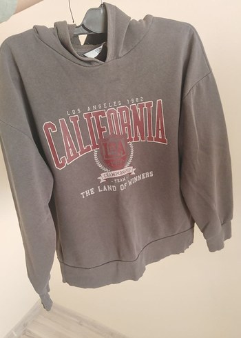 Gri Baskılı Uzun Kollu Kız çocuk Sweatshirt - Görsel 3