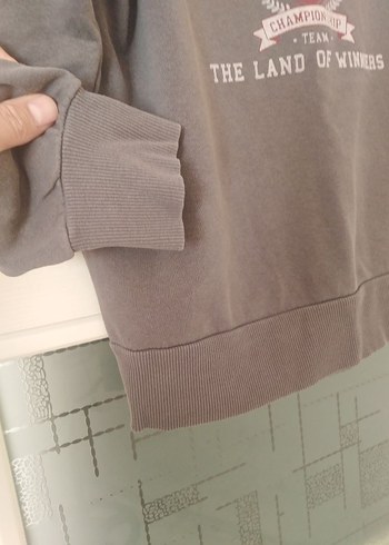 Gri Baskılı Uzun Kollu Kız çocuk Sweatshirt - Görsel 5