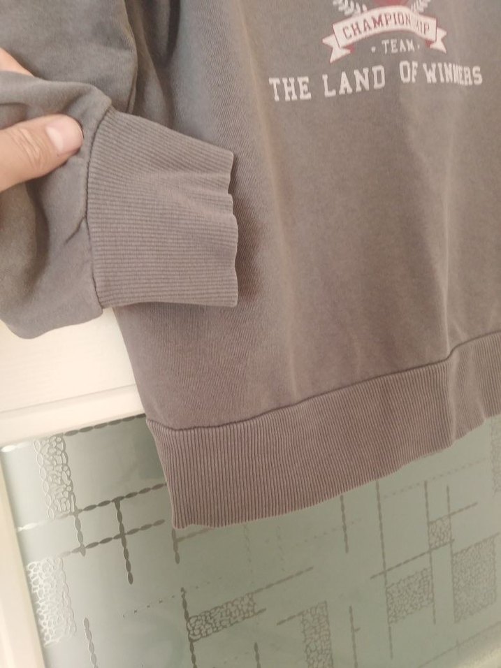 Gri Baskılı Uzun Kollu Kız çocuk Sweatshirt - Görsel 5