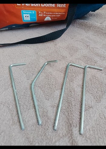 Mavi Gri Desenli Kamp Çadırı - Görsel 8