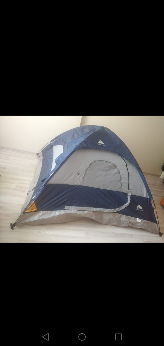 Mavi Gri Desenli Kamp Çadırı - Görsel 2