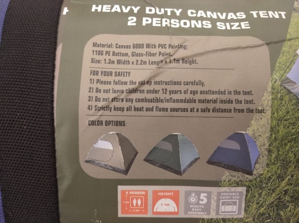 Koyu Mavi Düz Desen çadır - Görsel 4