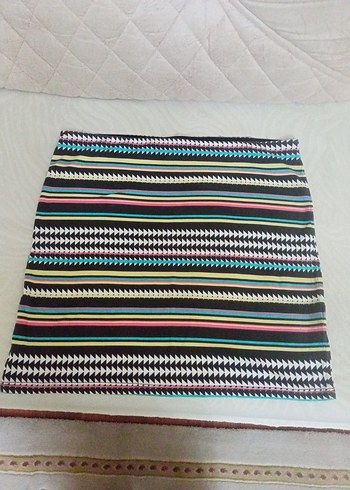 Renkli Desenli Midi Kadın Etek