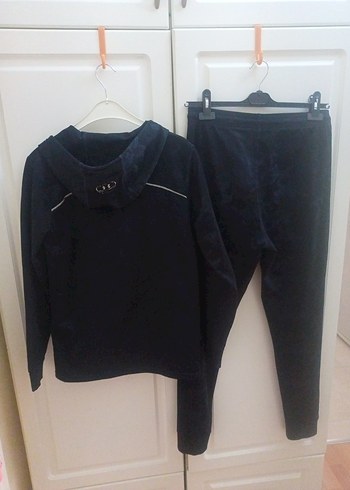 Fermuarlı Lacivert Erkek Denim Eşofman Takımı - Görsel 8