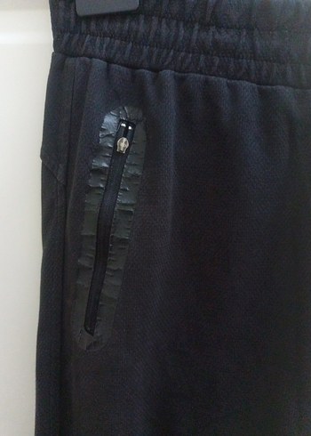 Erkek Siyah Fermuarlı Eşofman Altı Evde İşte Kullanilir Defolu - Görsel 3