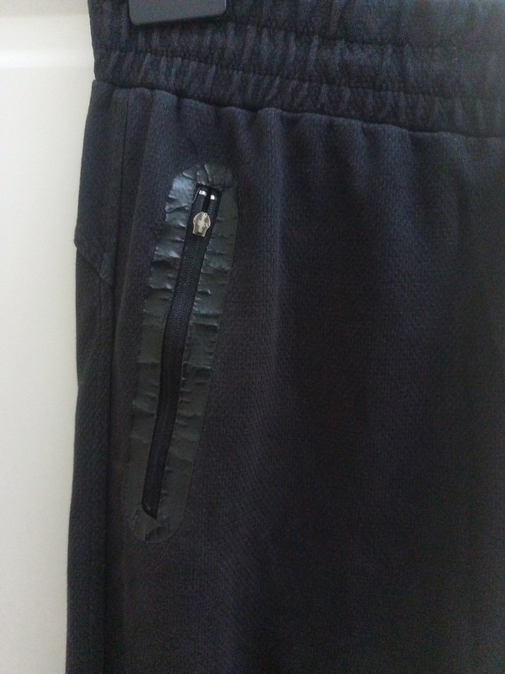 Erkek Siyah Fermuarlı Eşofman Altı Evde İşte Kullanilir Defolu - Görsel 3