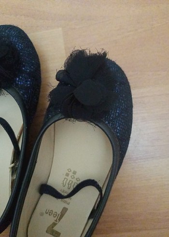 Koyu Mavi Kız Babet Ayakkabı Velcro - Görsel 7