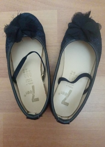 Koyu Mavi Kız Babet Ayakkabı Velcro - Görsel 5