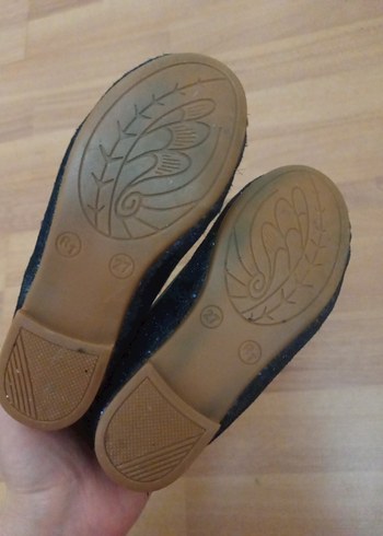 Koyu Mavi Kız Babet Ayakkabı Velcro - Görsel 8