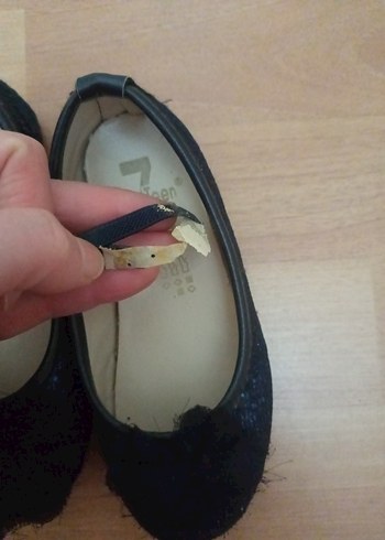 Koyu Mavi Kız Babet Ayakkabı Velcro - Görsel 9