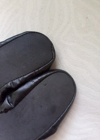 Kız Çocuk Siyah Lastikli Bale Ayakkabısı pisi pisi - Görsel 4