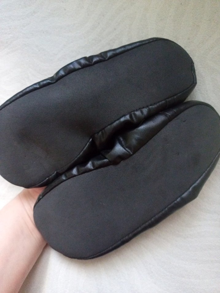 Kız Çocuk Siyah Lastikli Bale Ayakkabısı pisi pisi - Görsel 3