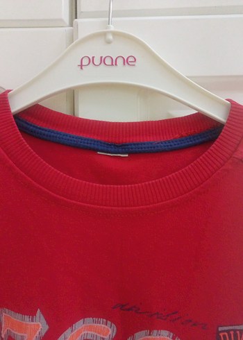 Erkek Çocuk Kırmızı Baskılı Sweatshirt - Görsel 5