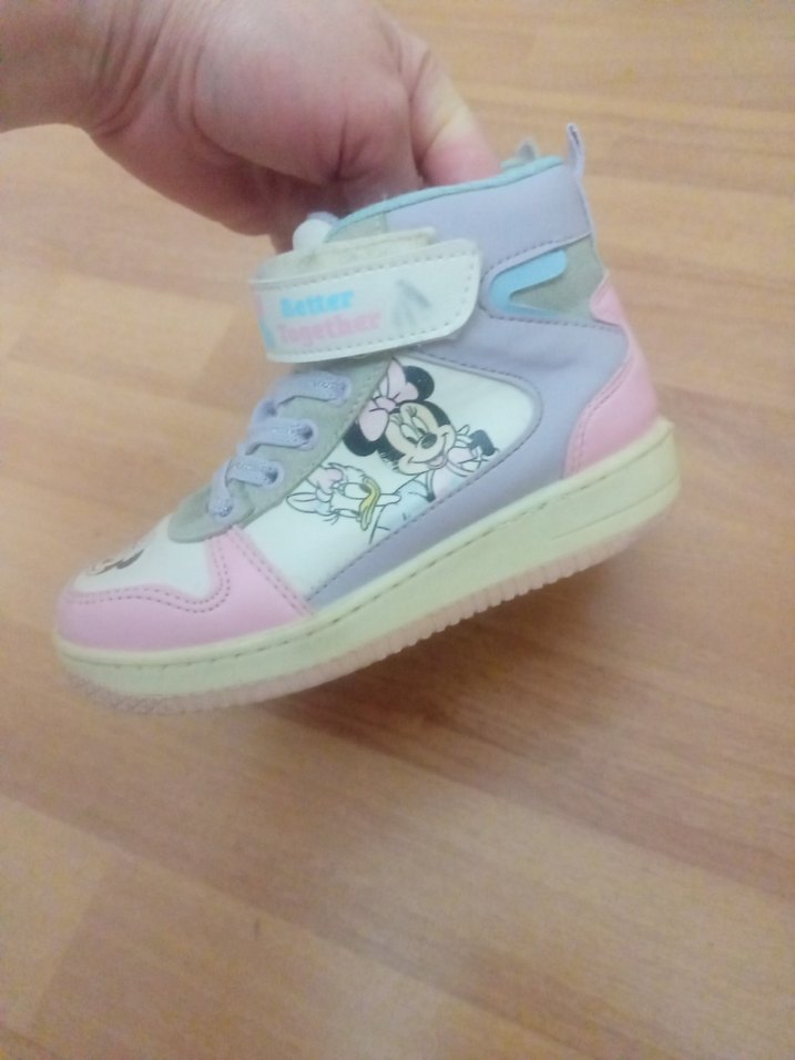 Kız Çocuk Beyaz Pastel Sneaker Velcro - Görsel 2