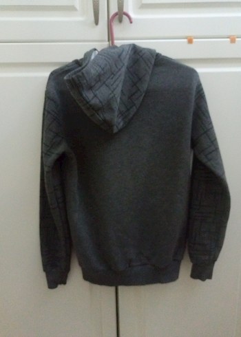 Gri Erkek Çocuk kapüşonlu sweatshirt - Görsel 7