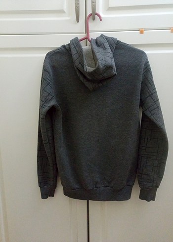 Gri Erkek Çocuk kapüşonlu sweatshirt - Görsel 6