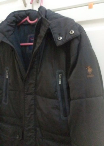 U.s polo Siyah Erkek Fermuarlı Streetwear Mont - Görsel 3