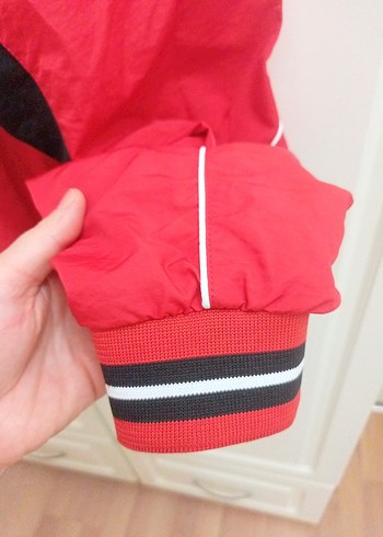 Pull and Bear Kırmızı Fermuarlı Erkek Spor Ceket üst Eşofman