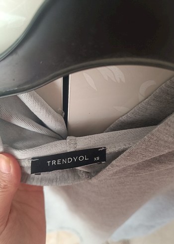 Gri Kapüşonlu kadın elbise - Görsel 3