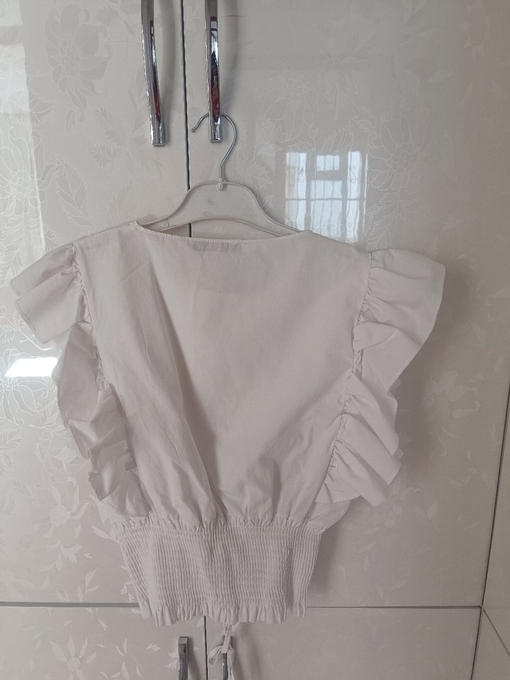 korseli beyaz bluz - Görsel 2