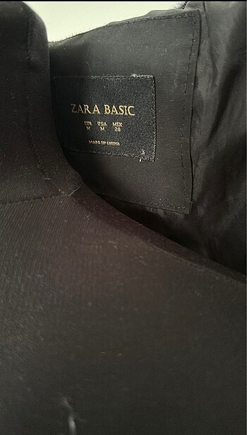 m Beden Zara siyah mont
