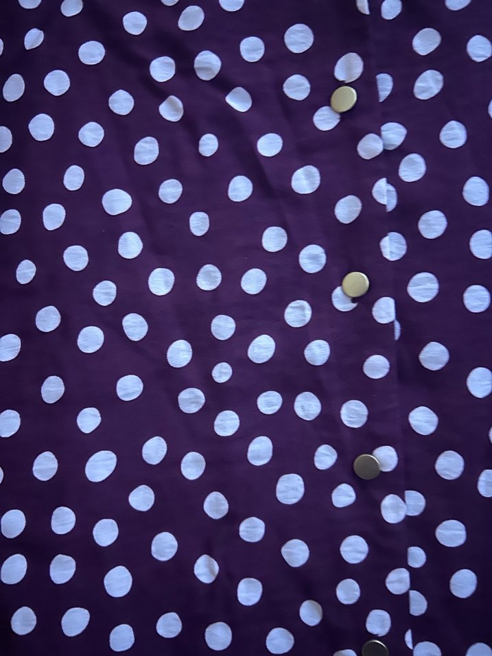 Mor Puantiyeli Düğmeli Hamile Tunik - Görsel 2