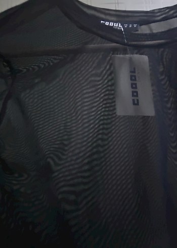 Siyah Uzun Kollu Transparan Bluz - Görsel 2