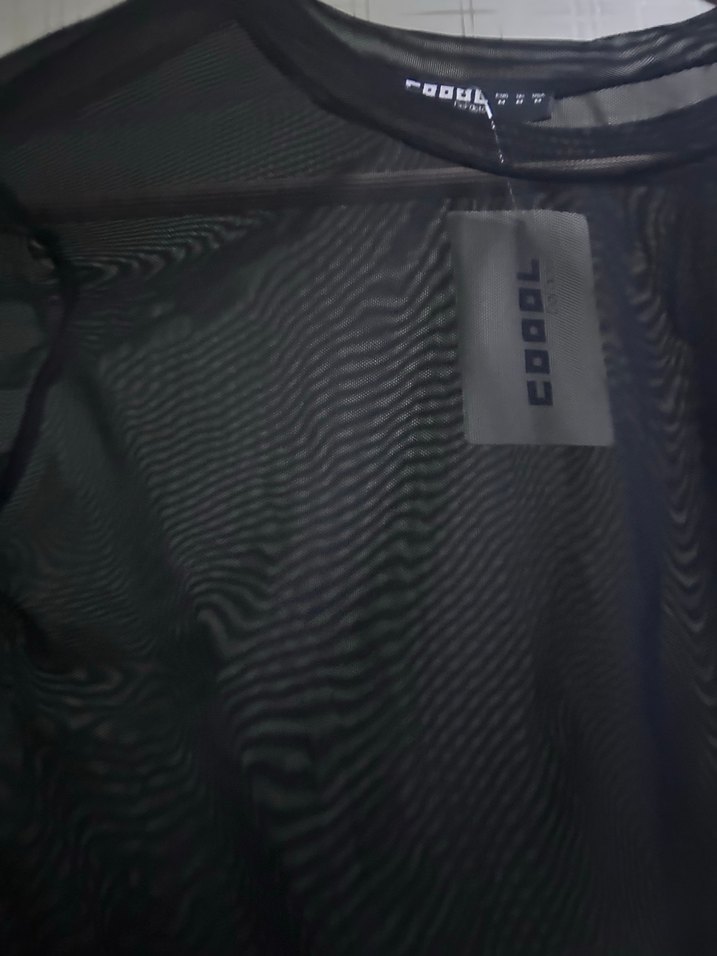 Siyah Uzun Kollu Transparan Bluz - Görsel 2