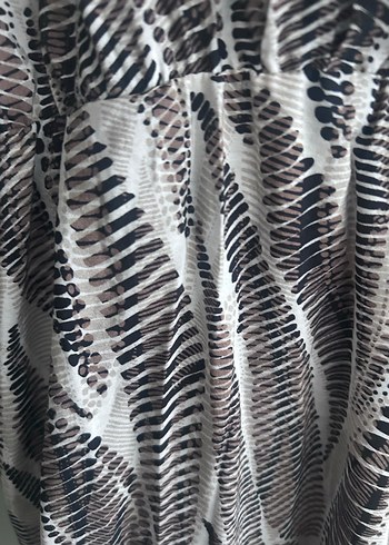 Gri Zebra Desenli Uzun Elbise - Görsel 4