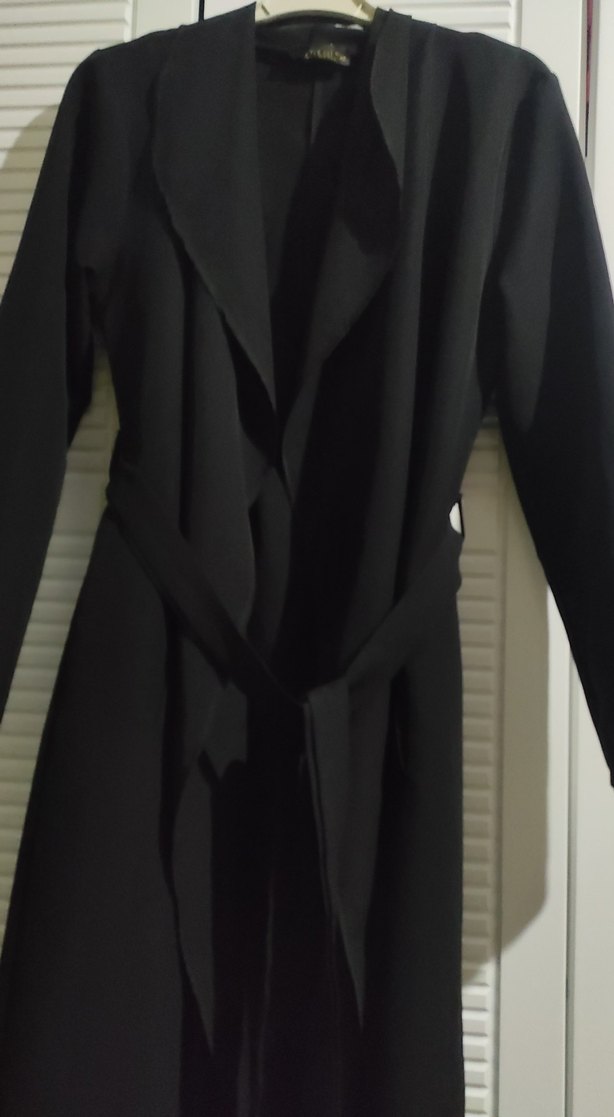 Siyah Uzun Kadın trenc - Görsel 4