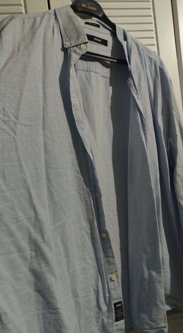 Gri Erkek Keten Gömlek - Görsel 3