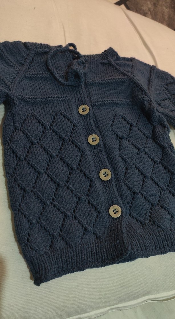 Erkek Çocuk Lacivert Örgü Hırka - Görsel 3