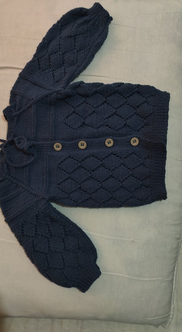 Erkek Çocuk Lacivert Örgü Hırka - Görsel 2