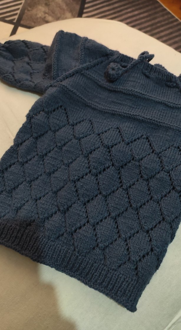 Erkek Çocuk Lacivert Örgü Hırka - Görsel 4