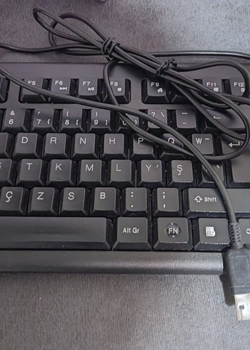 USB Kablolu Siyah f Klavye - Görsel 2