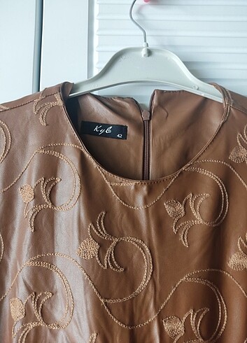 Kadın deri elbise - Görsel 5