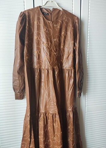 Kadın deri elbise - Görsel 7
